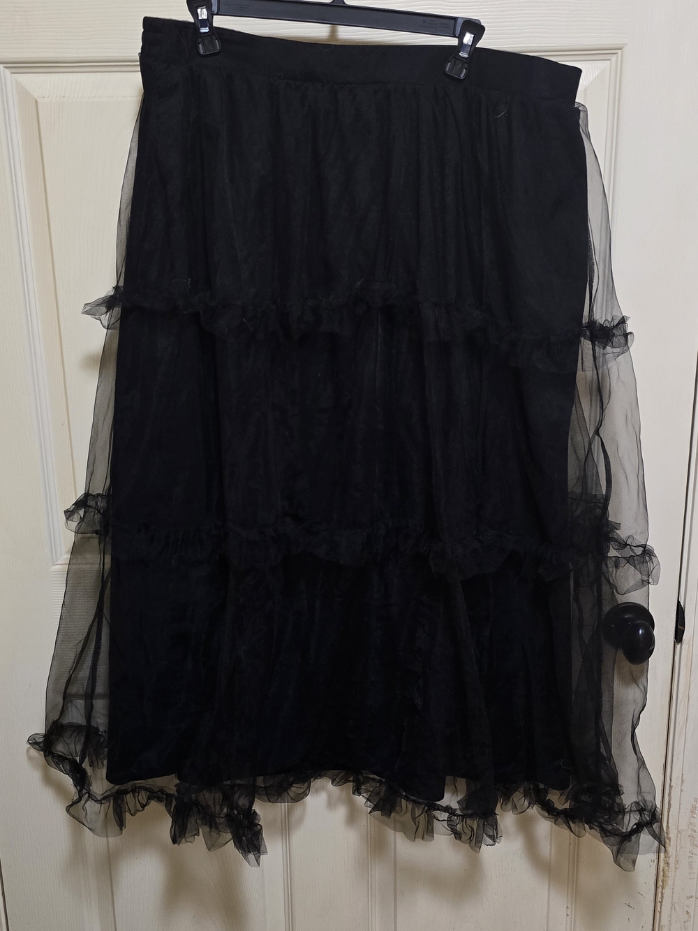 torrid Black Layered Ruffle Tulle Maxi Skirt